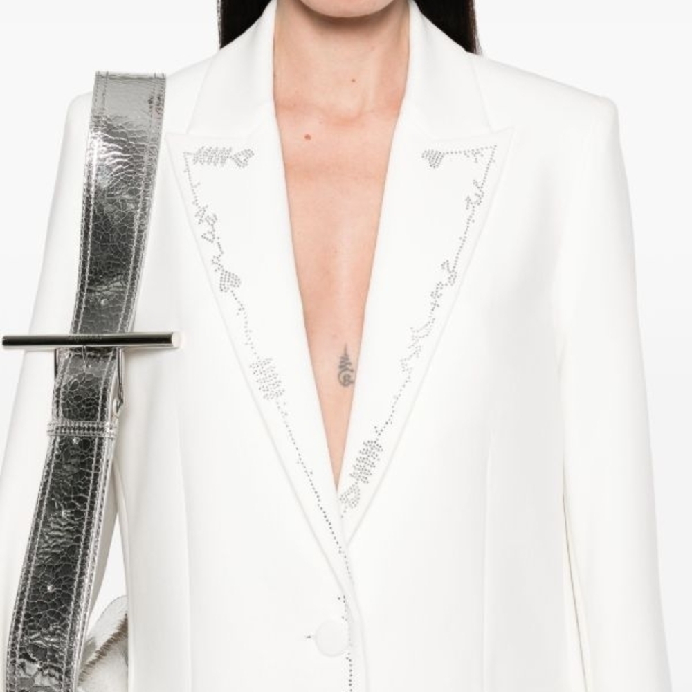 Zadig&Voltaire
Viva StrasZadig & Voltaire White Embellished Single-Button Blazer